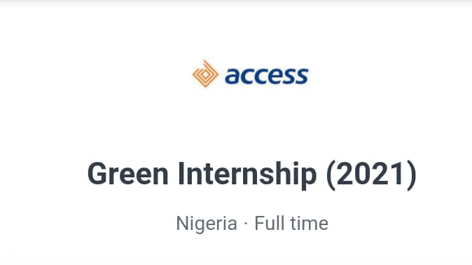 Access Bank Green Internship Programme